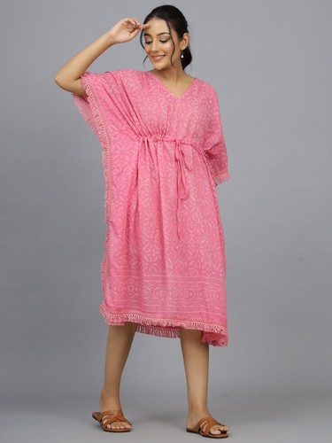 Anokhi, Vintage Indiano Blocco Stampa Cotone Kaftano Maxi Vestito, Hippie Boho - Foto 40 di 162