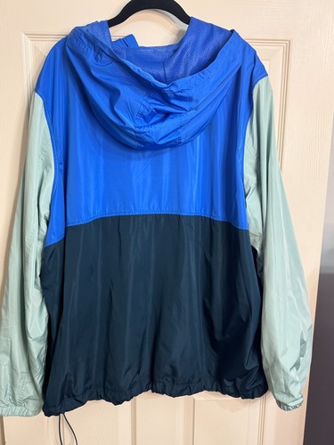 Nuevo con etiquetas Chaqueta Pullover Pullover Chaqueta de Lluvia Antigua Azul Marino Talla XXL Alta Go-H2O Con Capucha Anorak 1/2 Cremallera - Imagen 12 de 13