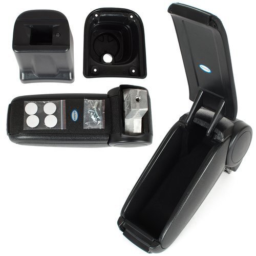 BRACCIOLO + SET DI MONTAGGIO ECOPELLE NERO PER CITROEN NEMO FIAT FIORINO QUBO - Afbeelding 2 van 2
