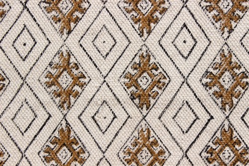 Baumwolle Teppich Brown Geometrisch Gewebt Wohnzimmer 0.8x1.8m Framhouse Yoga - Bild 11 von 15