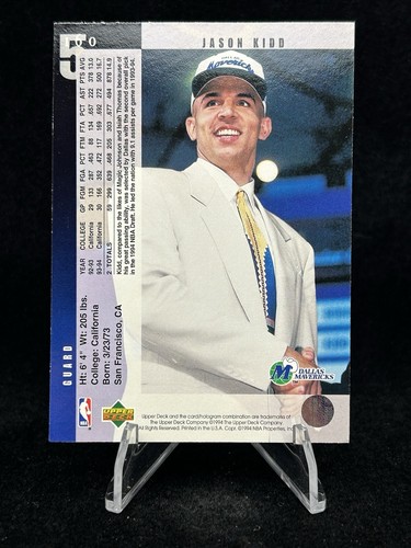 JASON KIDD RC 1994-95 Upper Deck #160 Rookie HOF NBA Dallas Mavericks - Picture 2 of 13