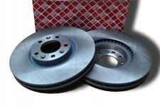 2X FEBI Bremsscheibe für ATEGO 98-04 814 D 87-94 VORNE