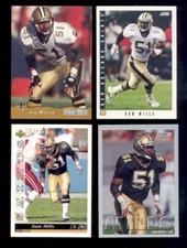 1993 Pro Set Fleer Upper Deck Score SAM MILLS New Orleans Saints 4-Card Lot