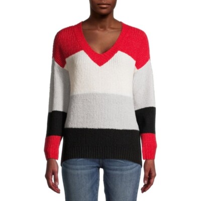 NWT No Boundaries Juniors' Colorblock Sweater - Medium -