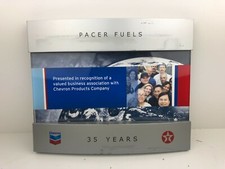 Vintage Chevron Texaco 35 Year Award Pacer Fuels Atlanta, GA  Award Plaque Sign