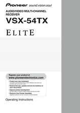 Bedienungsanleitung-Operating Instructions für Pioneer VSX-54 TX Elite 