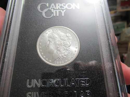 Dólar De Plata Morgan 1885-CC PCGS MS 64+ GSA Hoard, Carson City - Imagen 4 de 10