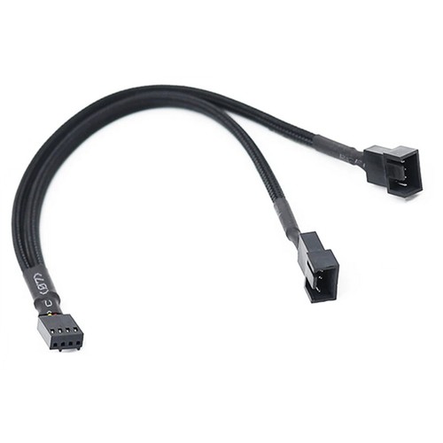 4 Pin PWM Fan Splitter 1 to 2 Way Adapter Extension Cable Cord PC 27cm - Photo 10/10