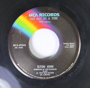 Rock 45 Elton John - One Day At A Time / Lucy In The Sky &hellip;