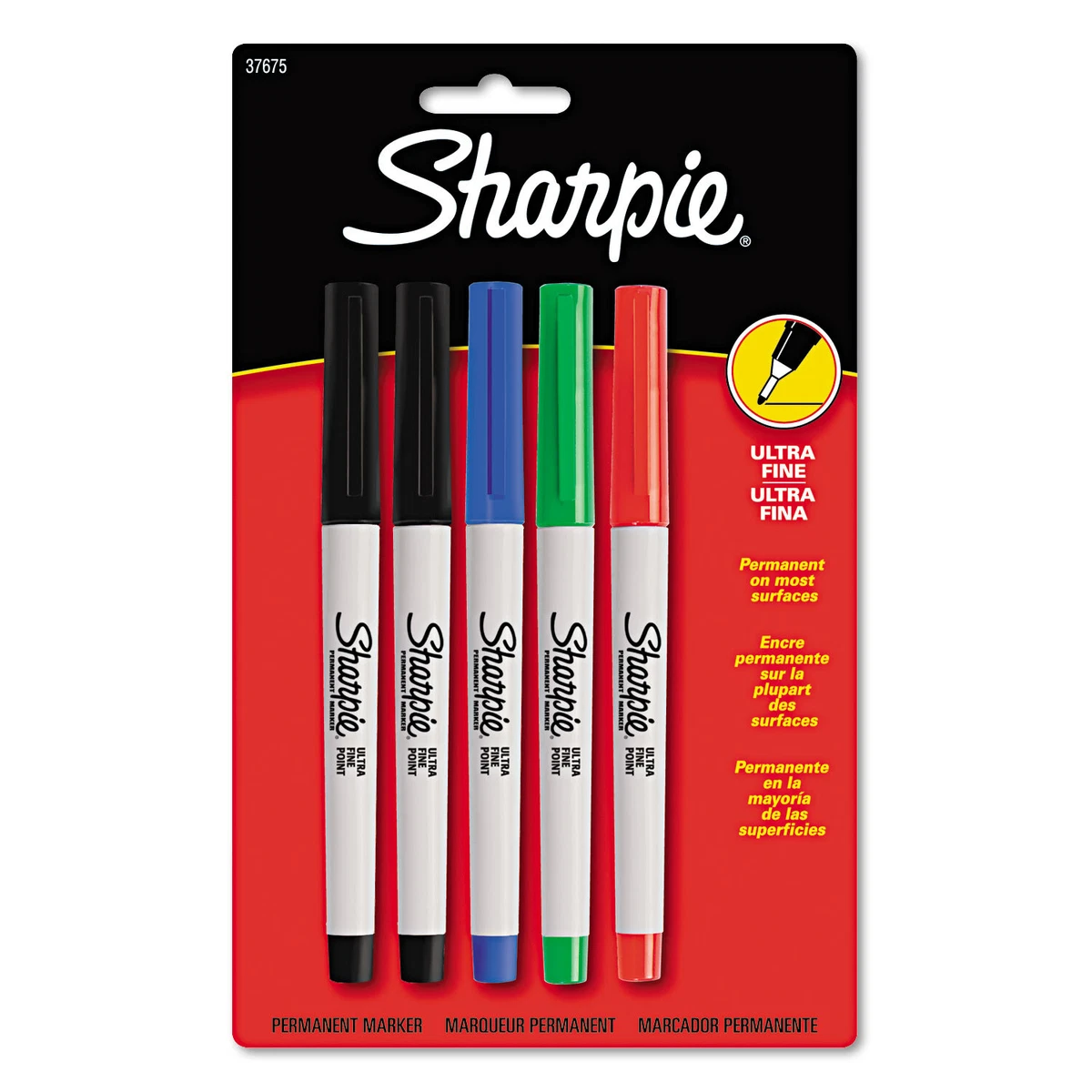 Sharpie Ultra-Fine Point Markers - Assorted Colors, Set of 5