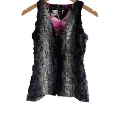 Twenty Cluny Women Multi Color Novelty Mix Fur & Sequin Vest