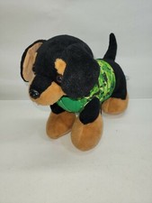 Build A Bear Dachshund Weiner Dog Brown Black Camo Jacket 14" Plush Stuffed