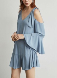 BCBGMAXAZRIA Womens Ellyson Cold-Shoulder A-line Dress