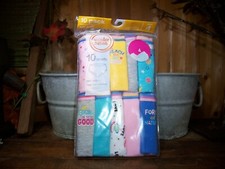 WONDER NATION GIRLS UNDERWEAR COTTON BRIEFS 10 PACK SIZE 4 NOVELTY SAYINGS NEW