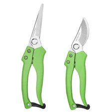 WORKPRO Garden Pruning Shear Set 2Pk 8"Bypass Pruner&8.5''Straight Blade Scissor