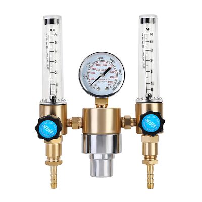Argon/CO2 MIG TIG Flow Meter Gas Regulator Gauge 0 Dual Output Gas Regulator