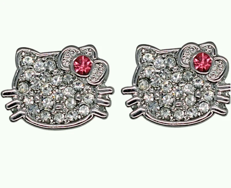 Hello kitty shop diamond earrings