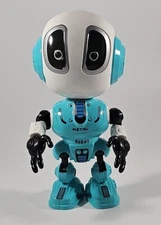 DITTO The Babble Bot Talking Metal Robot Teal USA Toys Repeats Voice Figure
