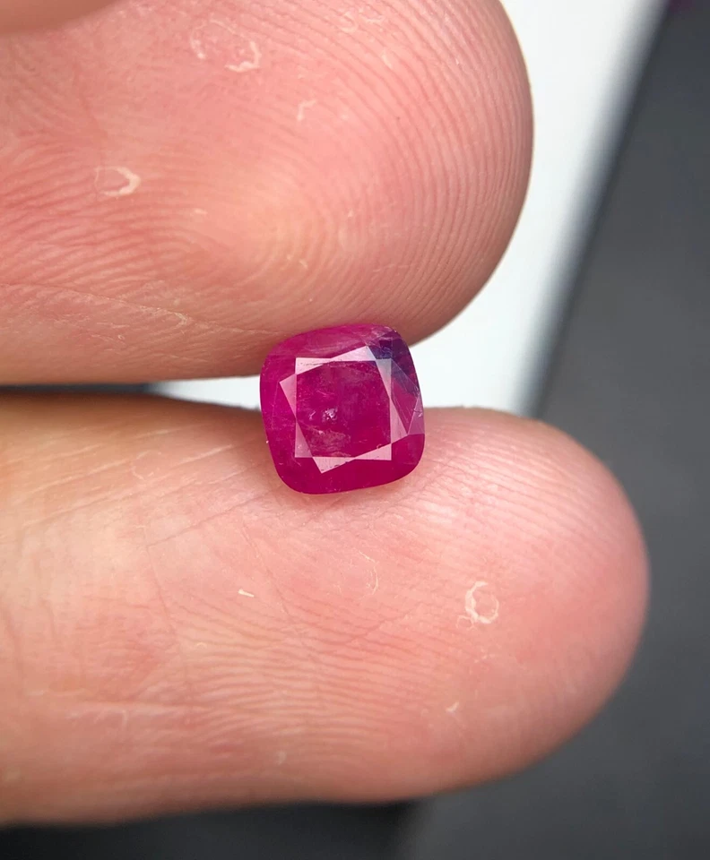 1.25 Cts Natural Untreated Ruby Pinkish Red Color Cushion Shape From Afghanistan - Image 2 of 4