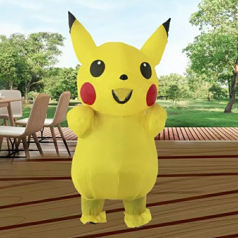 Inflatable Costume Pikachu Mascot Outfit for Halloween Cosplay Party  Adult/Teen