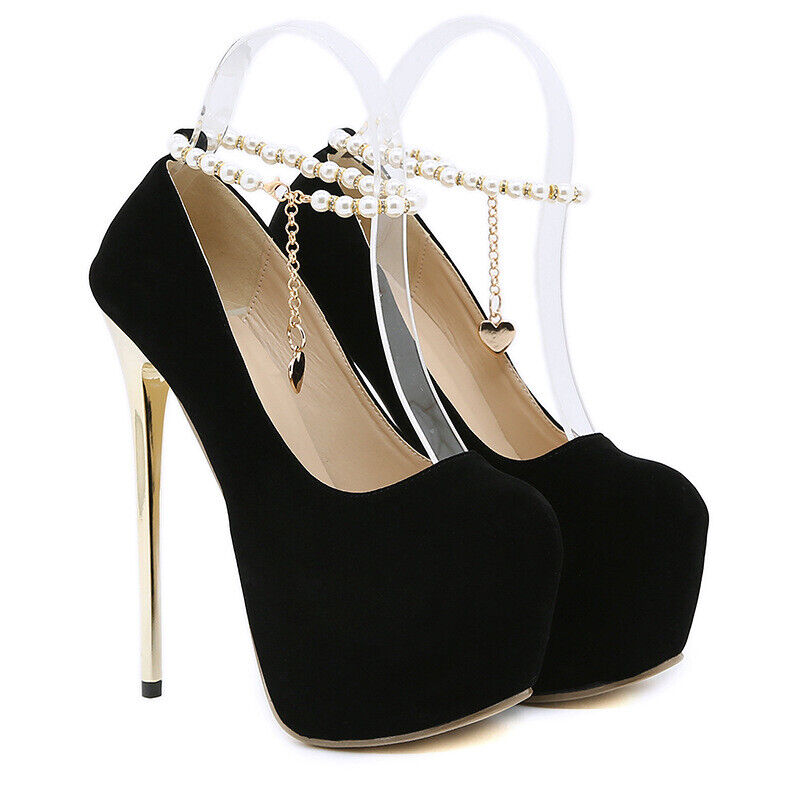 Womens High Heels Stiletto Pumps Sexy Shoes Platform Ankle Strap