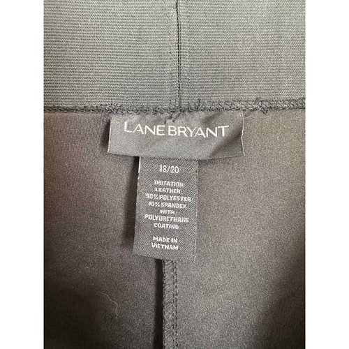 Lane Bryant Damen Legging Pull On Reißverschluss Knöchelhoch Taille Kunstleder Schwarz 18/20 - Bild 2 von 5