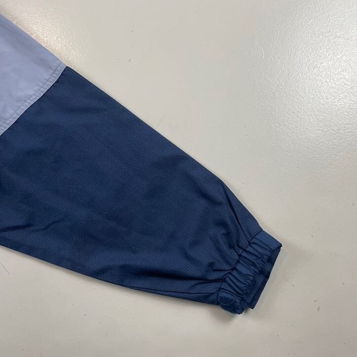 IllumiNITE Jacket Mens Large Blue Full Zip Mock Neck Windbreaker Vented Outdoor