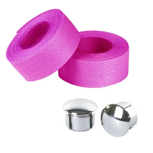 NASTRO MANUBRIO BICICLETTA BICI DA CORSA RETRO VINTAGE VELOX COTONE ROSA
