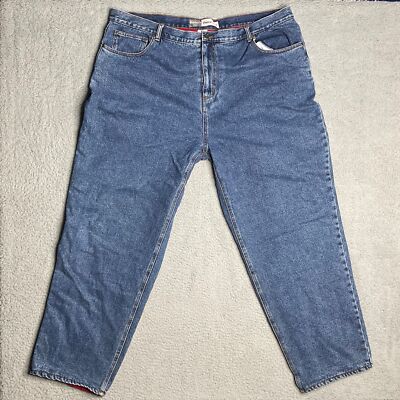 Gander Mountain Guide Series Fleece Lined Blue Denim Jeans Mens 46x32