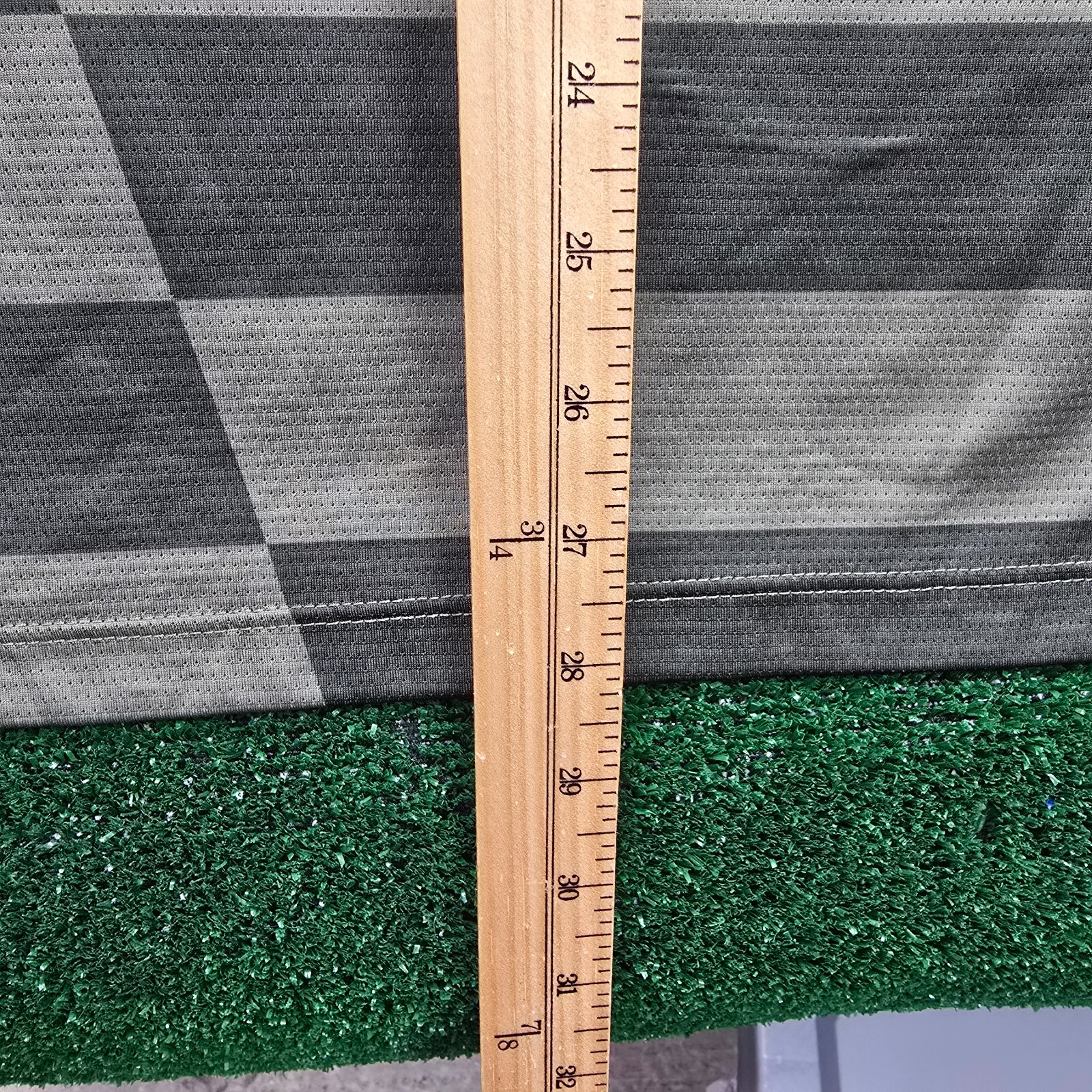 Nike Polo Shirt Mens Medium Gray Graphic Hacked Striped Dri Fit Golf Performance thumbnail 5