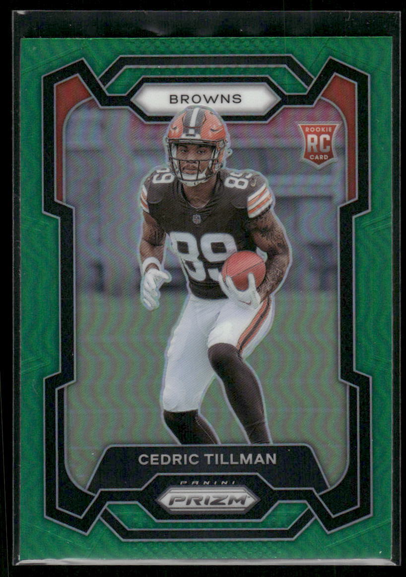 #321 Cedric Tillman 2023 Panini Prizm Green