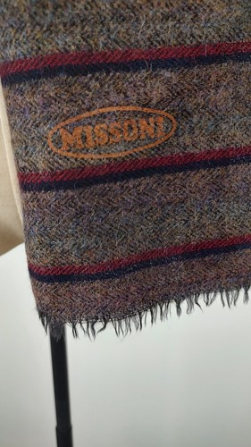 MISSONI SCIARPA LANA DONNA WOOL SCARF TARTAN WOMAN MADE IN ITALY CASUAL VINTAGE - Photo 4 sur 7