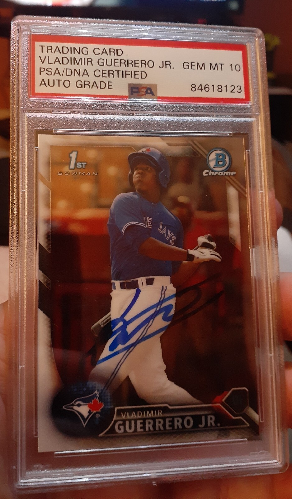 2016 Bowman Chrome Vladimir Guerrero Jr 1st Auto PSA 10 Gem Mint Blue Jays