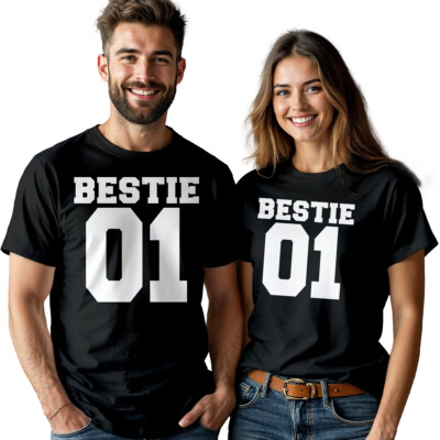 Personalisiertes Herren Damen Bestie Best Friends Day T-Shirt passendes BFF Shirt #BFD