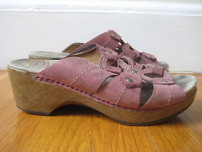 Sandales Femme Dansko Serena Compensées – Pointure 36, Cuir Rouge, Occasion