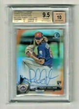 2017 BOWMAN CHROME ROBERT GSELLMAN RC GRADED (5/25) ORANGE REFRACTOR #BCAR-RG