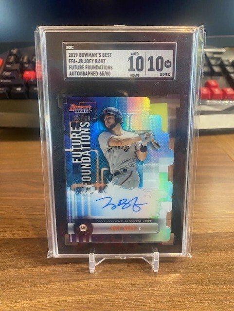 その他 Joey Bart Bowman 2019 RC Auto  /50 SP Joe Bart Rookie Card 2019 Bowman Prospects Chrome #50 PSA 9
