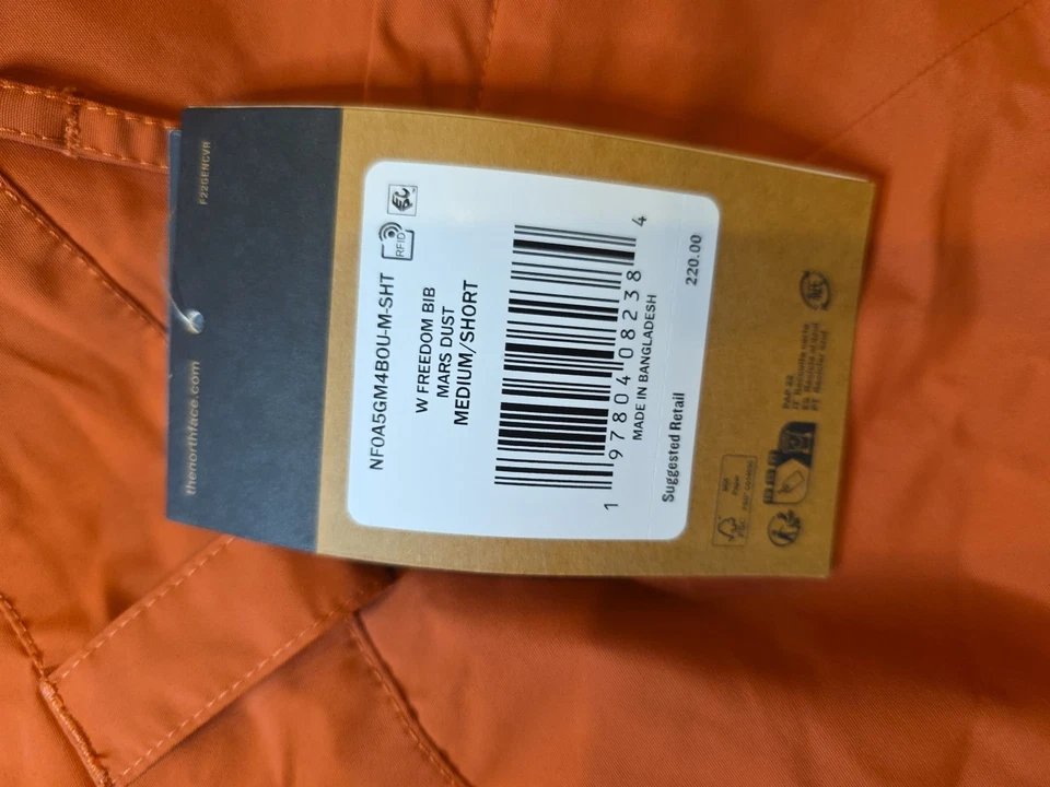 Babero corto The North Face Freedom Mars Dust para mujer mediano nuevo con etiquetas Foto 2 de 4
