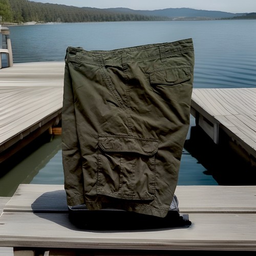 SONOMA LIFESTYLE "CLASSIC CARGO SHORTS" TIEFE TASCHEN ARMY-GRÜN HERREN GR. 40🌞 - Bild 5 von 5