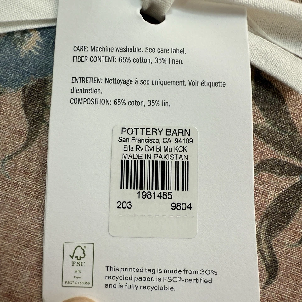 FUNDA NÓRDICA REVERSIBLE POTTERY BARN ELLA, KING/CAL KING ~ ROSA MULTI Foto 4 de 4