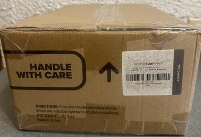 PHONESOAP PRO Rapid UV Cell Phone Sanitizer & Charger Charcoal #PSROv1C NEW