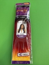 OUTRE PURPLE PACK 100 HUMAN HAIR YAKI WEAVE 10 Inch T1B/RED