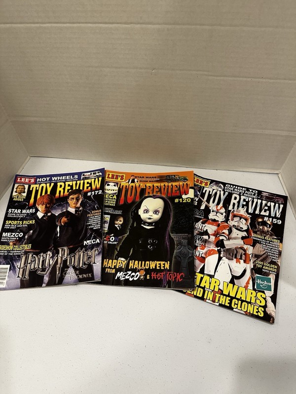 Lee’s Toy Review Magazines Issues 120, 159, 172 Harry Potter, Star Wars, Mezco