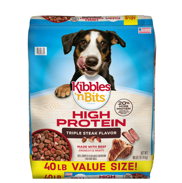 Triple Steak Flavor Dry High Protein Dog Food, for All Lifes