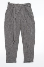 New Loo Womens Grey   Chino Trousers Size 10 L25 in
