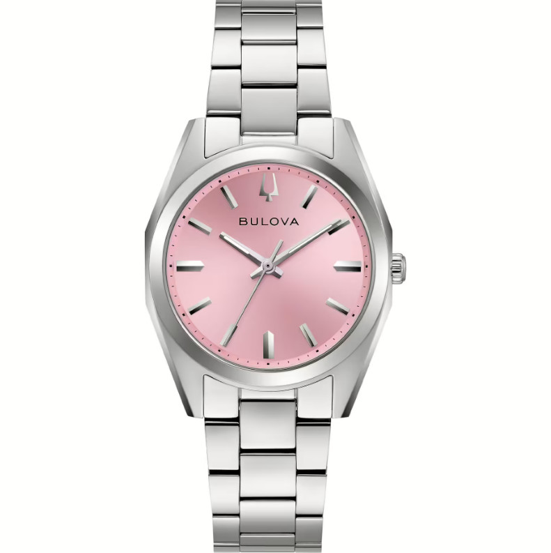 Montre Bulova Femme de luxe en acier sertie de diamants Surveyor 96L348