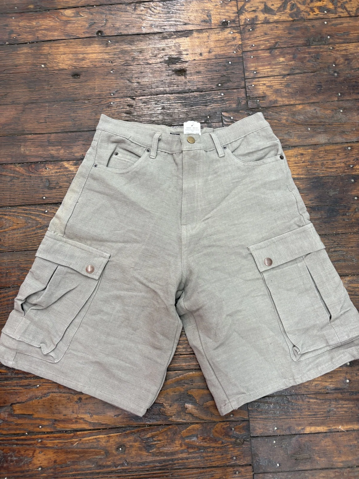 Vintage Cargo Shorts Mens 32 Tan Utility Pocket Workwear Outdoor Casual