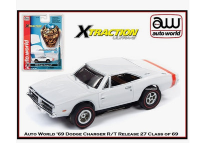 Auto World Xtraction Ultra G 1969 Dodge Charger R/T HO Slot Car NIB