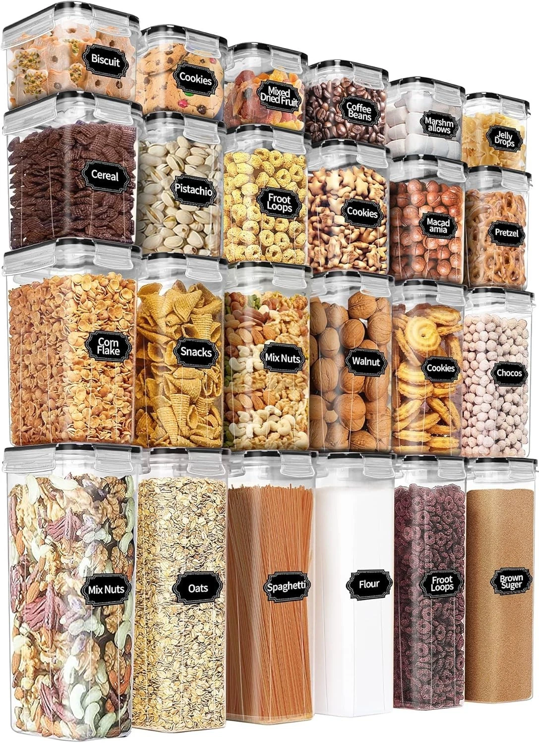 Airtight Food Storage Container Set Kitchen Pantry Organization Cereal 24 Piece
Opens in a new windo