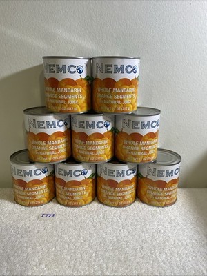 Lot Of 9 NEMCO Whole Mandarin Orange Segments, 11 Oz Each ( T773) BB 10/25/2028